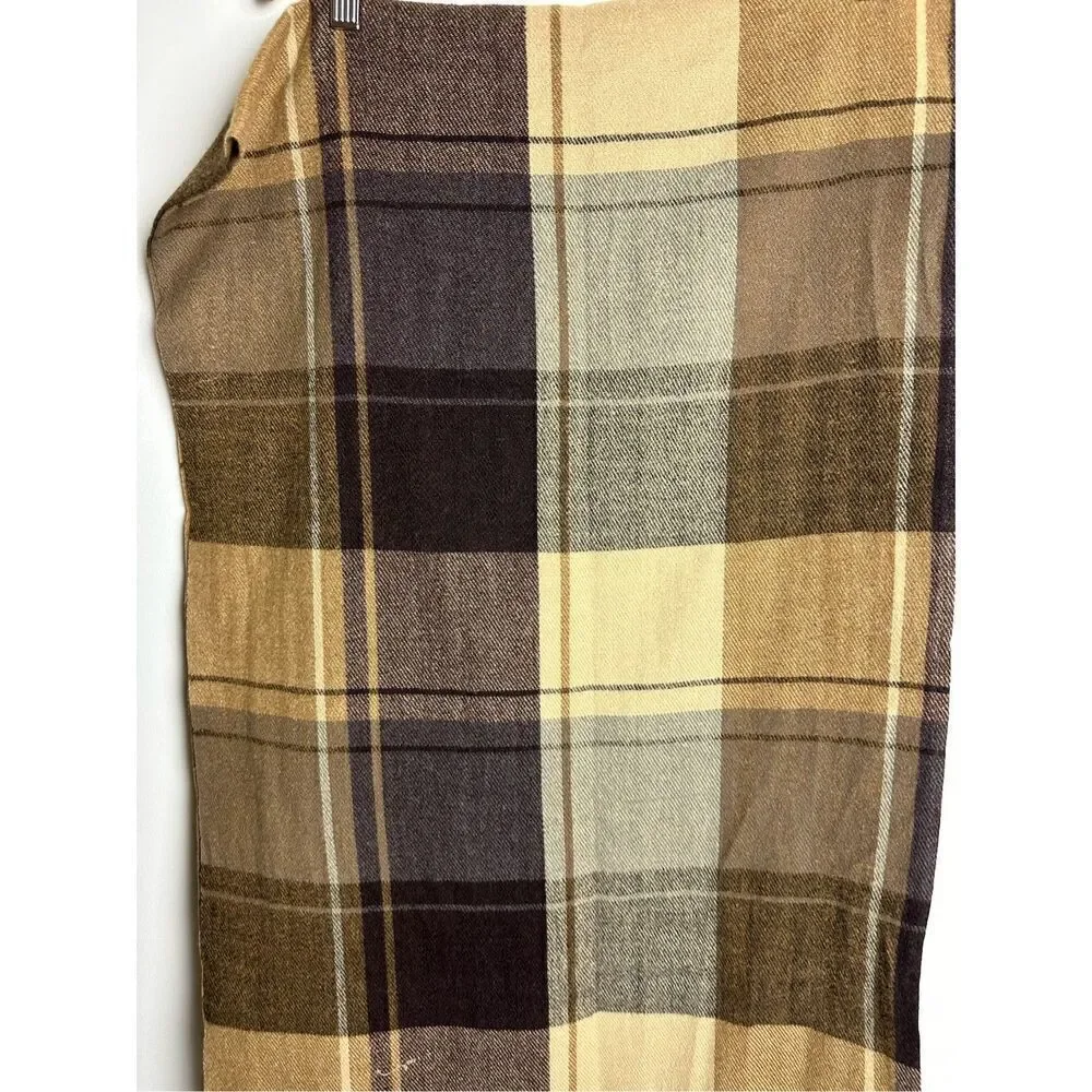 Brown plaid scarf